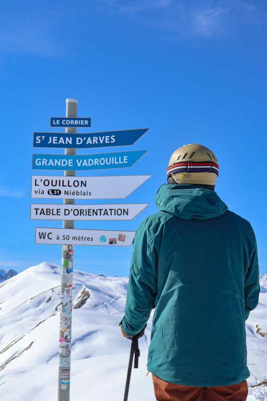 Skieur - panneau