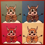 La vache qui skie