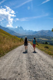 Sur le sentier de la Plaigne à Albiez-Montrond