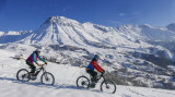VTT électrique sur neige - © Arvan VTT/Montagne VTT électrique sur neige