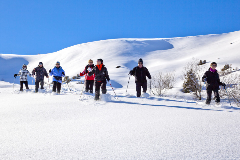 Initiation à la raquette à neige